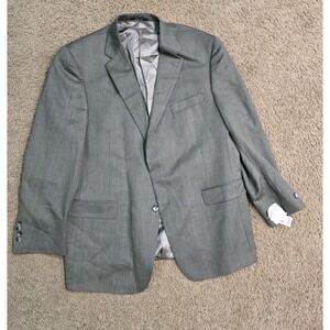New Hart Schaffner Marx 46R Blazer Sport Coat  Herringbone Worsted Wool Flawed